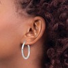 Black Bow Jewelry 3mm, Sterling Silver, Classic Round Hoop Earrings - 30mm (1 1/8 Inch) - 3 of 4