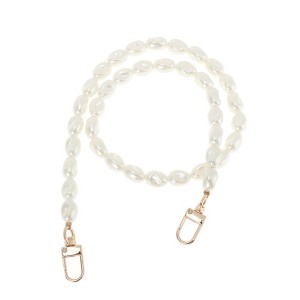 Unique Bargains Irregular Faux Pearl Handbag Strap White 1 Pc - 1 of 4