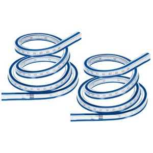 Unique Bargains Flexible Curve Plastic Bendable Markings Ruler for Drawing Sewing - 1 of 4