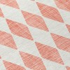 Salmon And Ivory Geometric Washable Indoor Outdoor Area Rug - 4 of 4