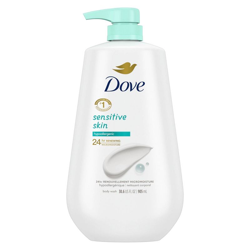 Dove Beauty Sensitive Skin Hypoallergenic Body Wash Pump - 30.6 fl oz, 3 of 12