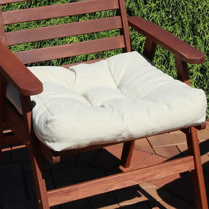 Sunnydaze Indoor/Outdoor Square Tufted Patio Chair Seat and Back Cushions - 20" - 2pk, 5 of 10