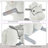 Whisen Kids Plush Rocking Horse with Softly Padded Boy and Bonus Toy, Riding Rocker Toy for 36 months - White - 3 of 4