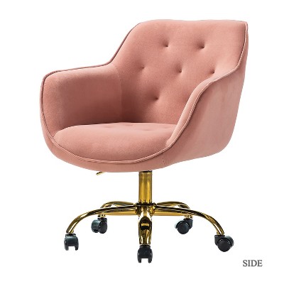 Dania Home Task Chair Velvet Upholstere Swivel Office Chair | Karat Home