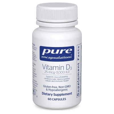 Pure Encapsulations Vitamin D3 25 mcg (1,000 IU) - Supports Bone, Joint, Breast, Heart, Colon & Immune Health - With Premium Vitamin D