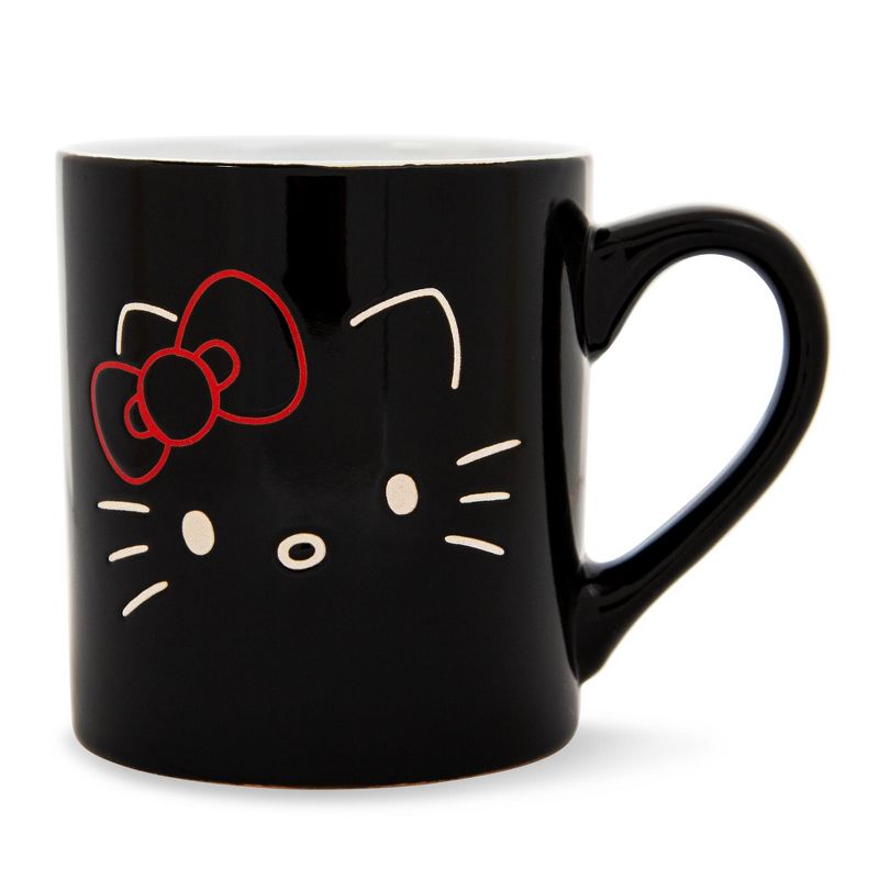 Silver Buffalo Sanrio Hello Kitty Black Outline Wax Resist Ceramic Mug | Holds 14 Ounces, 2 of 9
