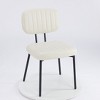 DOMETOUR Mid-Century Modern Kitchen Chair Set of 2 Dining Chairs-Upholstered, with Faux Leather Cushion Seat for Dining Room - 4 of 4