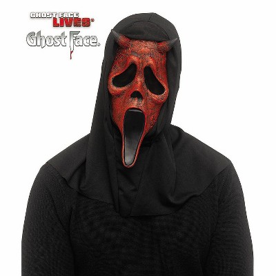 Fun World Ghost Face Adult General Sizing Ghostface Aged Devil Halloween Costume Mask - Red