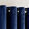 Prima Velvet Solid 100% Lined Blackout Grommet Window Curtain Panel Navy Single 52X84 - 2 of 4