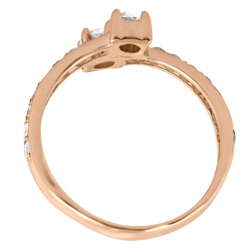 Pompeii3 1 Carat Forever Us 2-Stone Diamond Engagement Ring 14K Rose Gold, 2 of 5