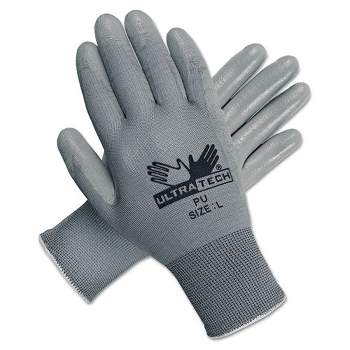 Ultra Tech TaCartonile Dexterity Work Gloves, White/Gray, Large, 12 Pairs Ultra Tech TaCartonile Dexterity Work Gloves, White/Gray, Large, 12 Pairs