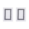 Hotel 2 PC Bath Rug 100% Premium Cotton Tufted Weave Two Tone Reversible Bathroom Rug, Super Soft Absorbent, Machine Washable Bath Mat - 2 of 4