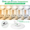 Itopfox 12 Inch LED Flush Mount Ceiling Light, 3200LM, 5 Color Temperatures, Ultra Thin Round Light Fixture for Kitchen Bedroom Hallway, Non-Dimmable - 3 of 4