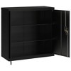 vidaXL File Cabinet Black 35.4 in.x15.7 in.x35.4 in. Steel - 4 of 4