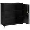 vidaXL File Cabinet Black 35.4 in.x15.7 in.x35.4 in. Steel - image 4 of 4