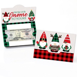 Big Dot of Happiness Red and Green Holiday Gnomes - Christmas Party Money And Gift Card Holders - Set of 8 - 1 of 4