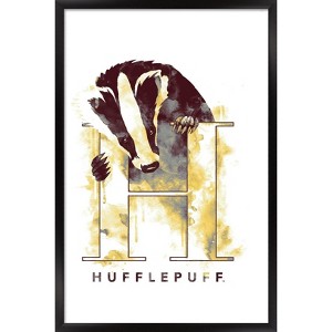 Trends International Harry Potter Hufflepuff House Logo Framed Wall Poster Prints - 1 of 4