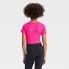 Girls' Twist Front Ribbed T-Shirt - All In Motion™ - 2 of 3