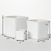 Sullivans Ribbed Square Ceramic Planter Set of 3, 6"H, 5.25"H & 3"H White - 4 of 4