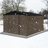 Gulches Metal garden sheds 10ft¡Á8ft outdoor storage sheds for Garbage Cans, Garden Accessories, Backyard, and Patio Use, Vanilla, Brown + Black - 3 of 4