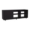 51.2" Wood TV Stand with One Door Cabinet, Four Open Shelves, and Cable Management for Living Room and Bedroom - 2 of 4