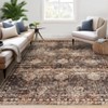 5x7 Washable Boho Vintage Area Rug - Soft Non Slip Stain Resistant Rug for Living Room Bedroom Entryway Dining Room Kitchen Brown & Coffee - 2 of 4