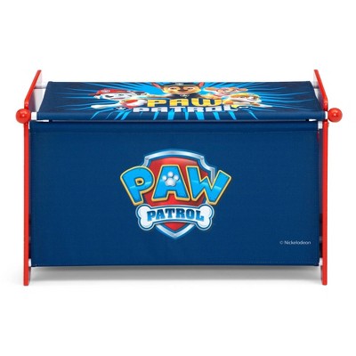 Blue PAW Patrol Wooden Toy Box with Fabric Lid