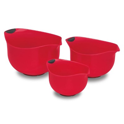 Cuisinart Set of 3 Red Soft-Grip Mixing Bowls - CTG-00-3MBR