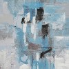 Contemporary Canvas Abstract Framed Wall Art with Silver Frame Blue - CosmoLiving by Cosmopolitan: Modern Decor, Vertical Orientation - 4 of 4