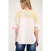 Women's Short Sleeve Flower Patch Top - Easel - 2 of 2