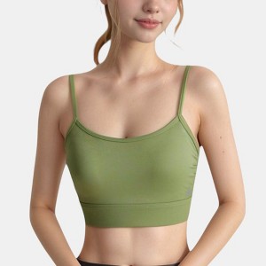 Anna-Kaci Active Women's Longline Sports Bra with Spaghetti Straps and Scoop Neck for Light Support Yoga and Lounge - 1 of 4