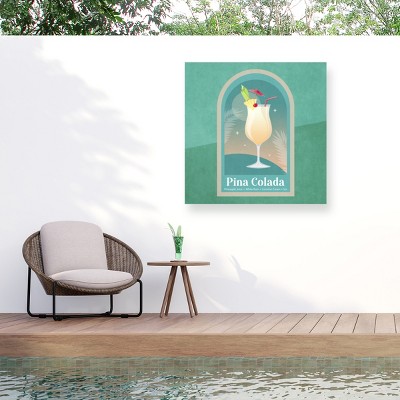 Trademark Fine Art - Emel Tunaboylu  Kokteyl Pina Colada Matted Framed Art