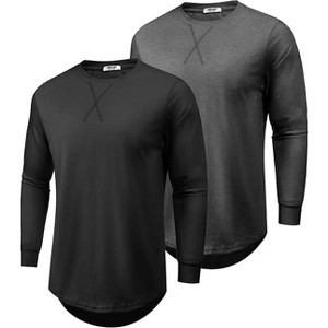 COOFANDY 2 pack Cotton Long Sleeve T Shirts Gym Shirts - 1 of 4