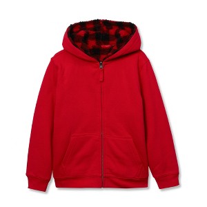 Lands' End Kids High Pile Lined Zip Hoodie - 1 of 3