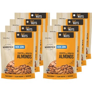 Woodstock Non-GMO Roasted and Unsalted Almonds - Case of 8/7.5 oz - 1 of 4