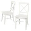 Buylateral Set of 2 Albury Farmhouse Cross Back Solid Wood Dining Chairs - 2 of 4