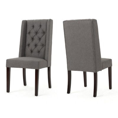 NicBex 2pc Dining Chair with Tufted Button Backrest Modern Upholstered Dining Room Side Chair with Wood Legs