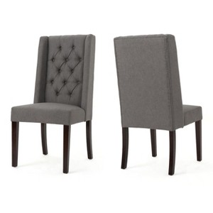 NicBex 2pc Dining Chair with Tufted Button Backrest Modern Upholstered Dining Room Side Chair with Wood Legs - 1 of 4