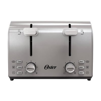 Oster 4 Slice Toaster Stainless Steel with Extra Wide Slots Stainless Steel