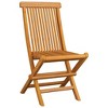vidaXL Patio Chairs with Light Blue Cushions 4 pcs Solid Teak Wood - 2 of 4