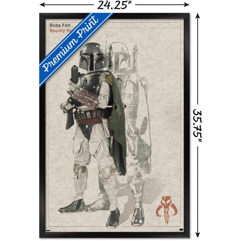 Trends International Star Wars: Saga - Boba Fett - Sketch Framed Wall Poster Prints, 3 of 7