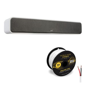 Polk Audio Signature Elite ES35 Center Channel Speaker Cable Bundle (White) - 1 of 4