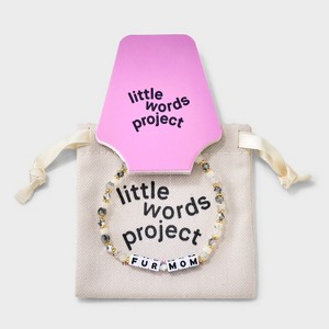 Little Words Project Fur Mom Beaded Bracelet - Gray - 1 of 4