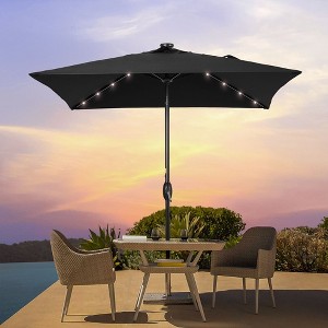 Sonkuki 6.5 FT LED Square Outdoor Patio Umbrella Market Table Umbrella - 1 of 4