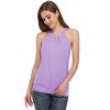 Tank Top for Women Pleated High Neck Halter Tops Casual Sleeveless Shirts Loose Fit - 3 of 4