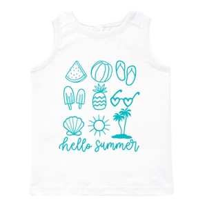 The Juniper Shop Hello Summer Chart Toddler Tank - 1 of 4