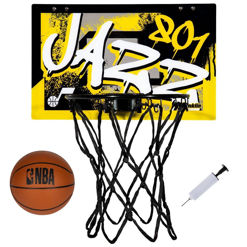 NBA Utah Jazz Over The Door Mini Basketball Hoop, 1 of 7