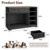 47" Large Dog Crate Furniture with 2 Drawers & 4 Shelves, Multi-Functional Wooden Dog Kennel Indoor as TV Stand, Sideboard for Medium Large Dogs - 3 of 4