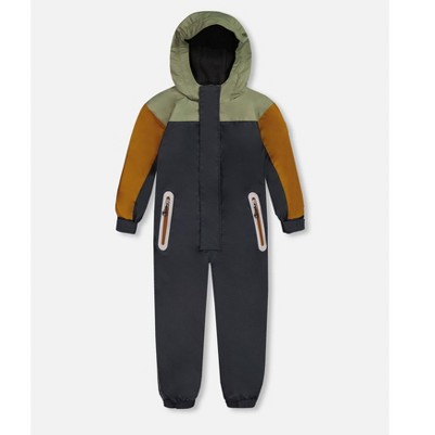 dark gray, sage, and tan