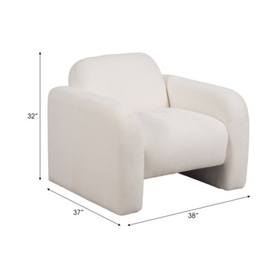 Beige Wood Accent Chair with Sleek Design